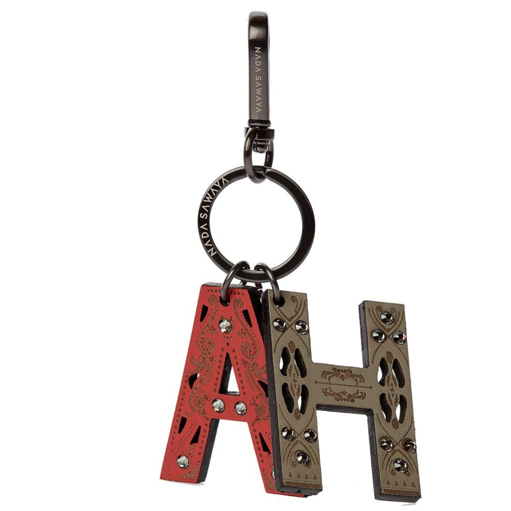 NADA SAWAYA - 2-Letter Laser-Cut Leather C…